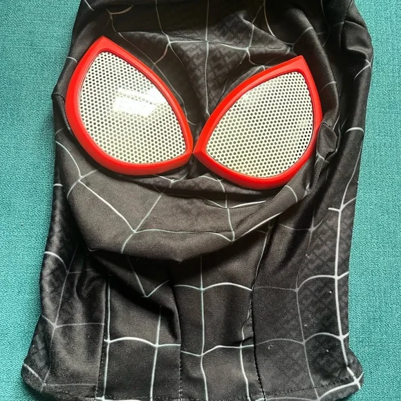 Kids/adults Spider Mask Costume - Black and Red - Picture 2 of 5